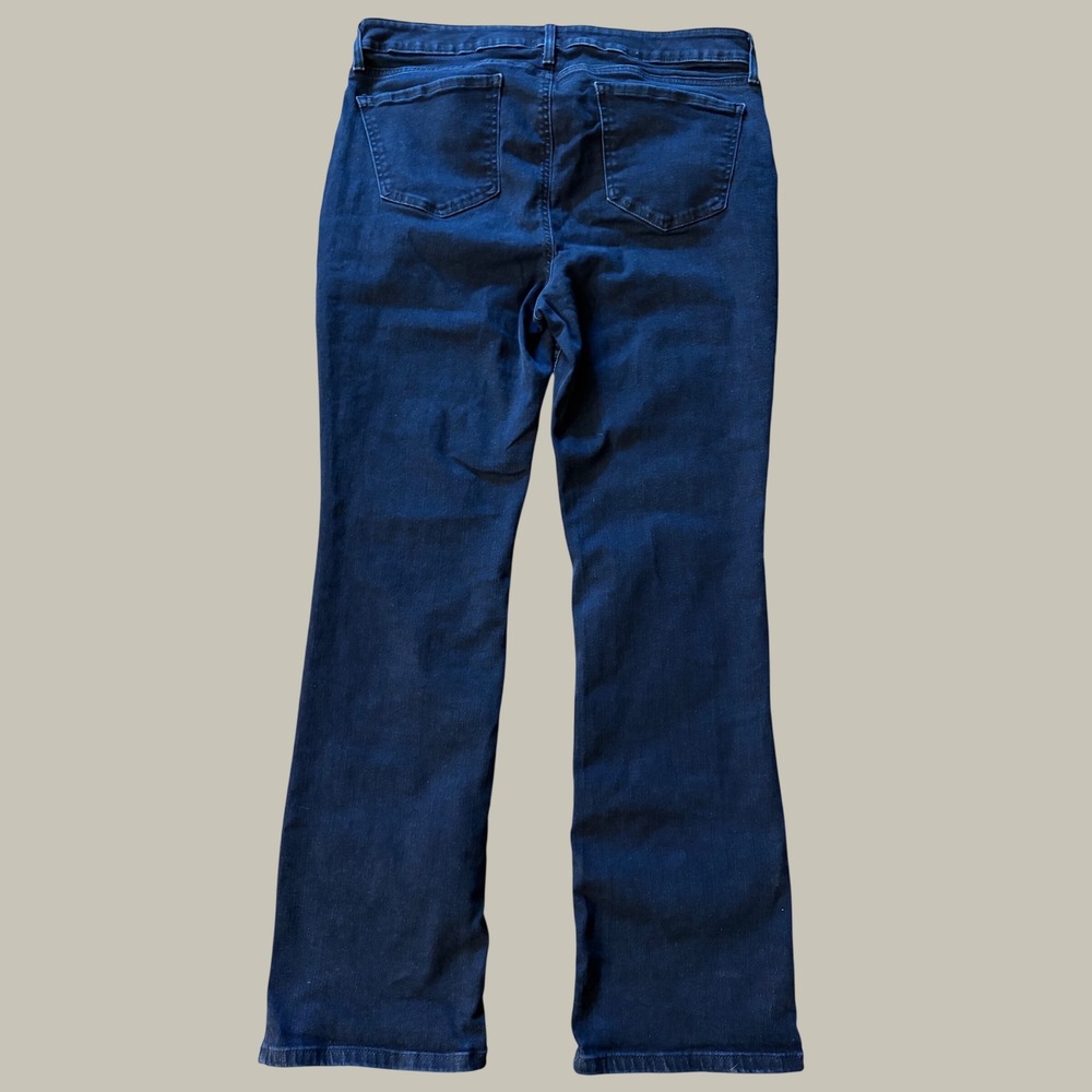 NYDJ Barbara Bootcut Jeans Rinse Dark Wash Blue Womens 14 Stretch Slimming Denim